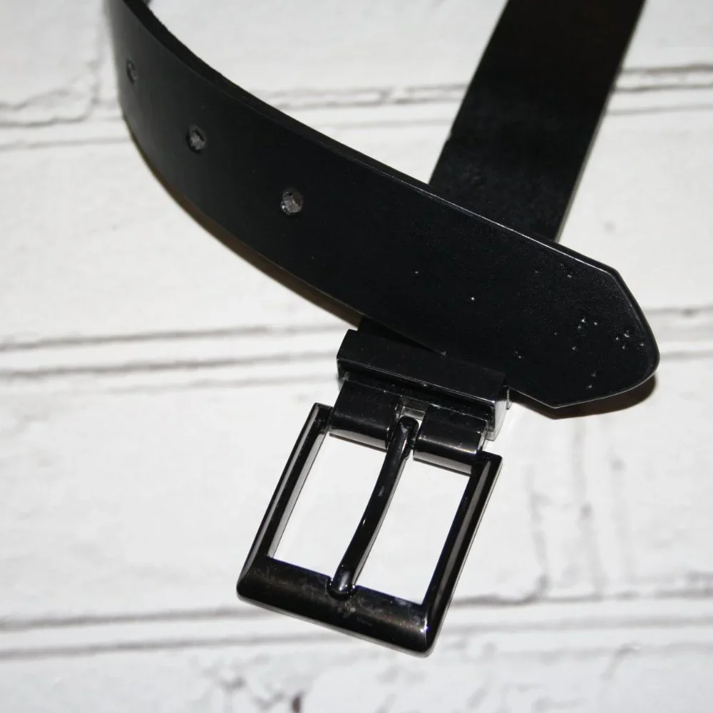 🖤 BLACK FAUX LEATHER BELT · BIG KIDS · 19–23